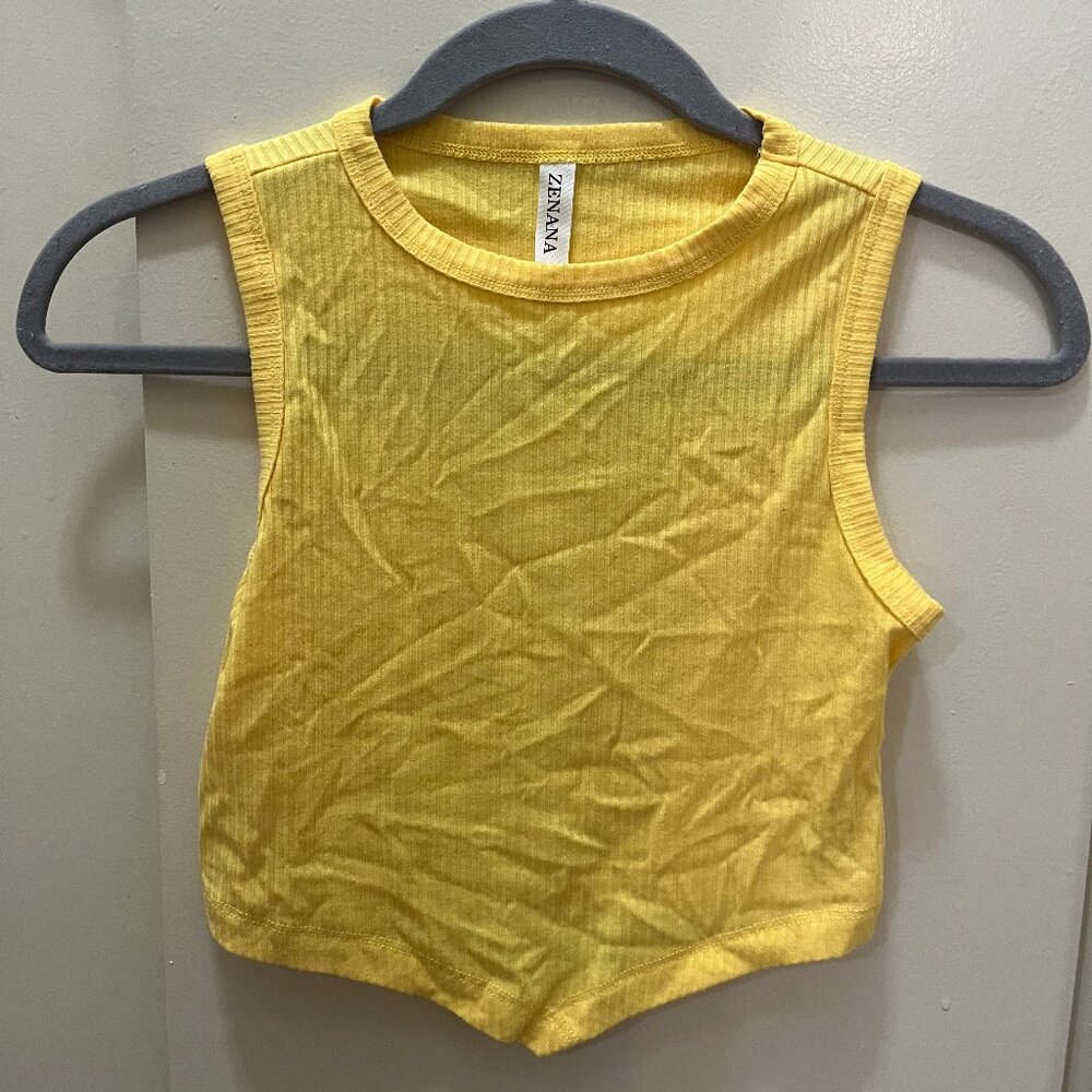 Bright Yellow Cropped Tank